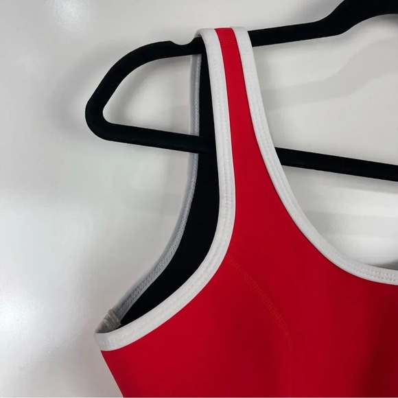 Hoaka Swimwear Waikiki Red Neoprene Bikini Top Women's Size Large - Picture 3 of 9